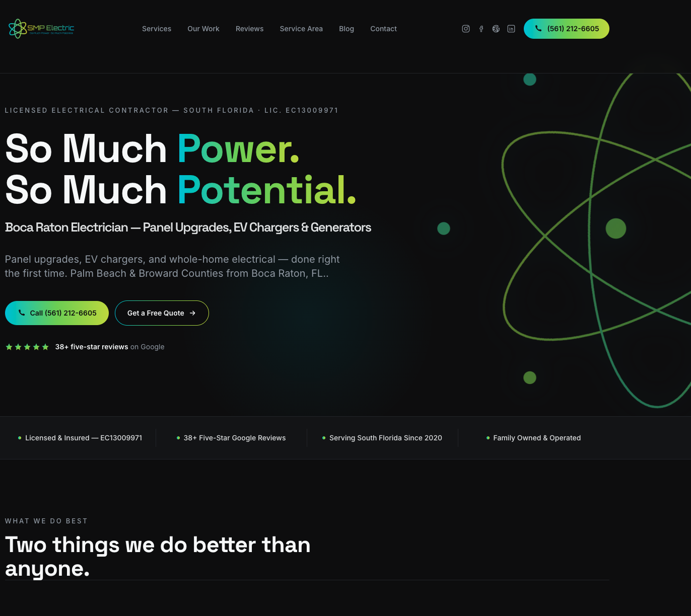 SMP Electric LLC website built by FloriYEAH