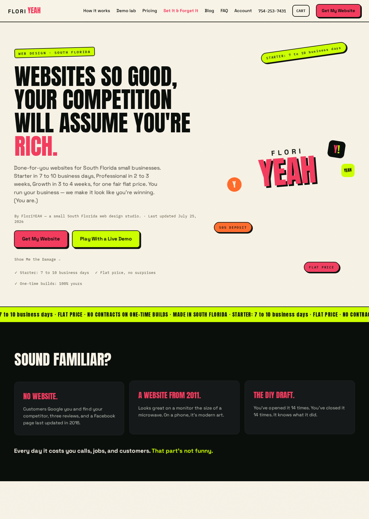 FloriYEAH public studio website