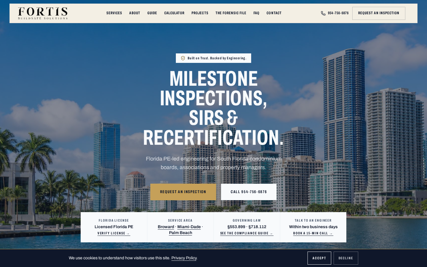 Public company website for Fortis BuildSafe Solutions